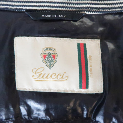 GUCCI 36 Black Shiny High Collar Puff Jacket