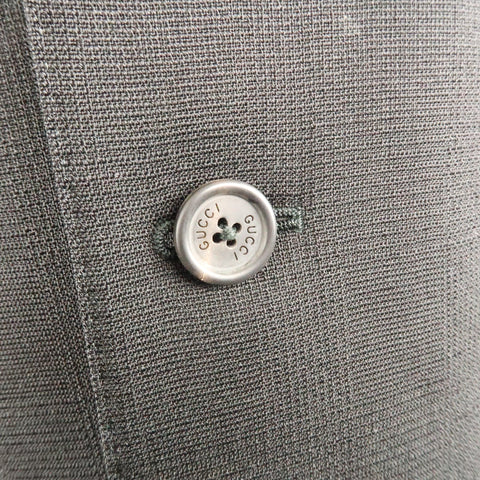 GUCCI 36 Black Solid Wool / Mohair Glenplaid Textured Sport Coat