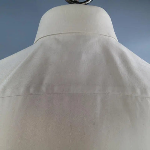 GUCCI Size S Pastel Yellow Striped Cotton Long Sleeve Shirt GUCCI