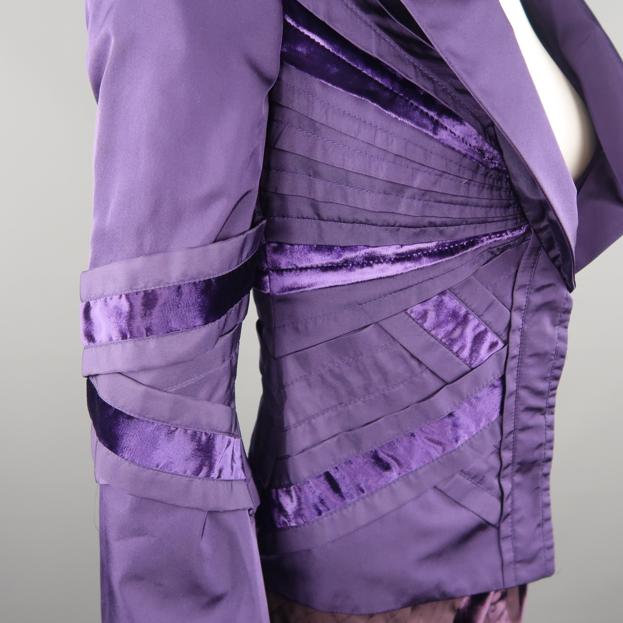 GUCCI by TOM FORD 4 Purple Silk Velvet Panel 2004 Final