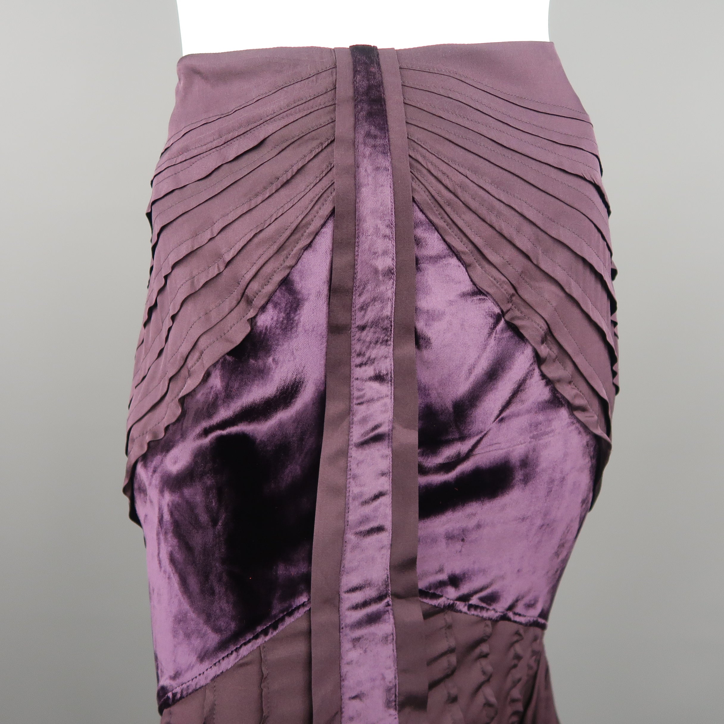 GUCCI by TOM FORD 4 Purple Silk Velvet Panel 2004 Final