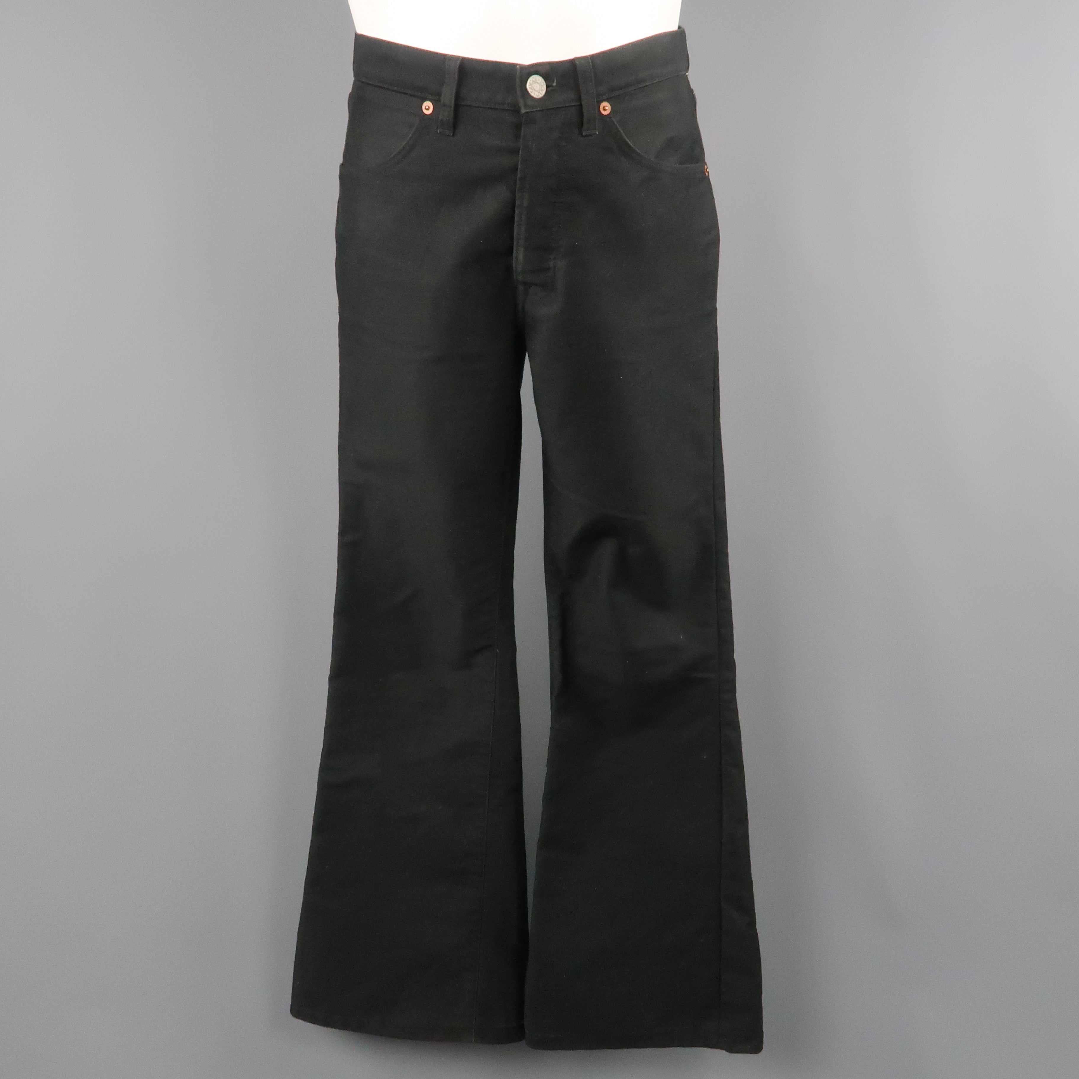 通販生活 ファッション Cotton Black 29 Size FORD TOM by GUCCI Flared Bottom Bell パンツ