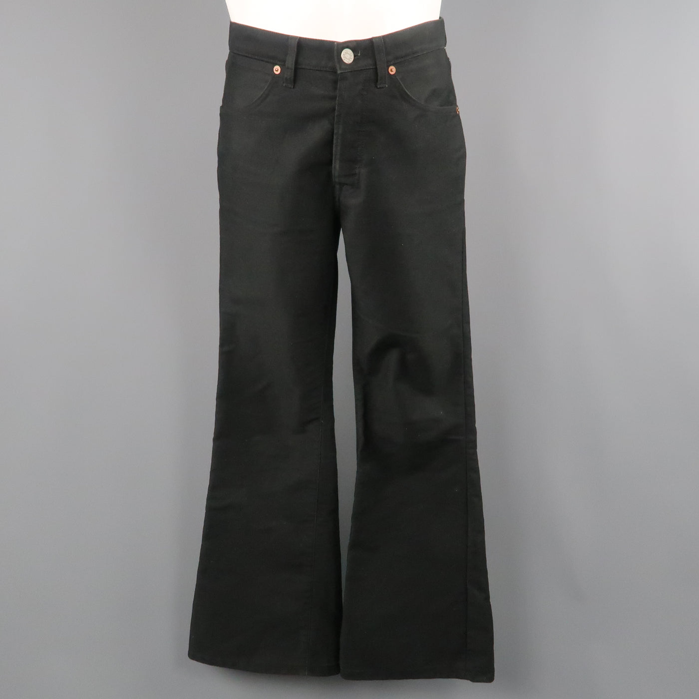 GUCCI by TOM FORD Size 29 Black Cotton Flared Bell Bottom Jeans