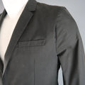 HELMUT LANG 38 Charcoal Cotton Layered Vest Jacket Suit HELMUT LANG