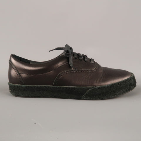 HENDER SCHEME Taille 9,5 Baskets à lacets en cuir noir 