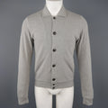 HOMECORE S Heather Gray Speckled Jersey Button Up Collared Jacket HOMECORE
