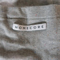 HOMECORE S Heather Gray Speckled Jersey Button Up Collared Jacket HOMECORE