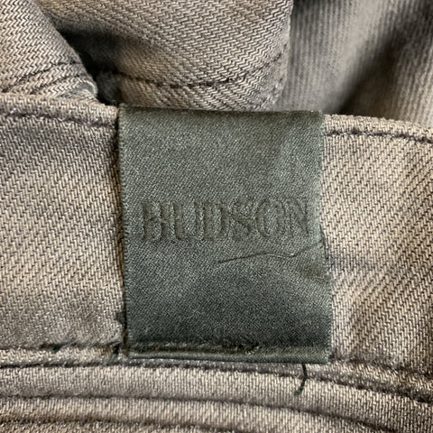 HUDSON Size 29 x 35 Gray Solid Cotton Blend Jeans