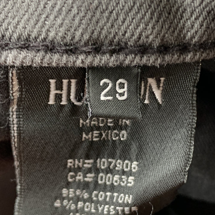 HUDSON Size 29 x 35 Gray Solid Cotton Blend Jeans