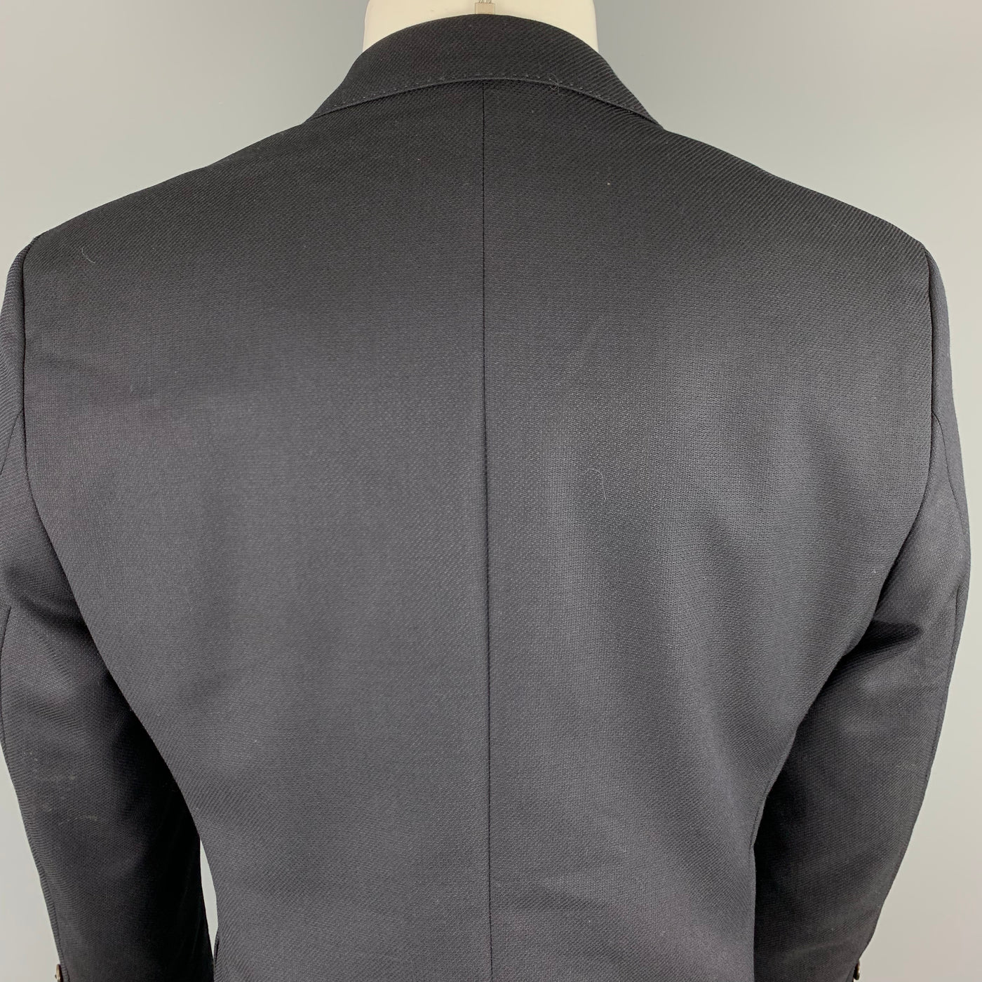 HUGO BOSS 38 Regular Navy Wool Notch Lapel  Sport Coat
