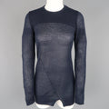 ISABEL MARANT Size L Navy Cashmere Sheer Burnout Pullover ISABEL MARANT