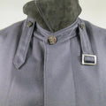 ISAIA US 44 / IT 54 Navy Cashmere Twill Hidden Placket Collar Coat ISAIA