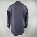 ISAIA US 44 / IT 54 Navy Cashmere Twill Hidden Placket Collar Coat ISAIA