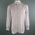 ISAIA Size XL Red White Blue  Plaid Cotton Long Sleeve Shirt ISAIA