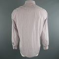 ISAIA Size XL Red White Blue  Plaid Cotton Long Sleeve Shirt ISAIA
