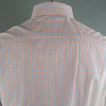 ISAIA Size XL Red White Blue  Plaid Cotton Long Sleeve Shirt ISAIA