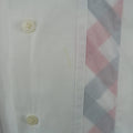 ISSEY MIYAKE Size XL White Cotton Plaid Stripe Short Sleeve Shirt ISSEY MIYAKE