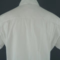 ISSEY MIYAKE Size XL White Cotton Plaid Stripe Short Sleeve Shirt ISSEY MIYAKE