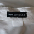 ISSEY MIYAKE Size XL White Cotton Plaid Stripe Short Sleeve Shirt ISSEY MIYAKE