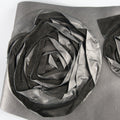 IVAN GRUNDAHL Size M Black Leather Thick Suede Floral Belt IVAN GRUNDAHL