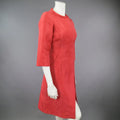 J. MENDEL Size 6 Salmon Red  Silk Hidden Snap Evening Coat J.MENDEL