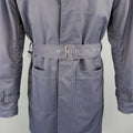 J. PRESS 38 Navy Cotton  Nylon Hidden Placket Collared Trenchcoat J. PRESS