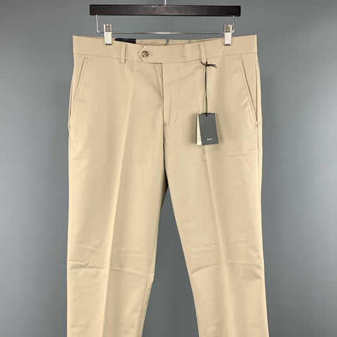 JACK SPADE Size 33 x 34 Khaki Solid Cotton Zip Fly Dress Pants