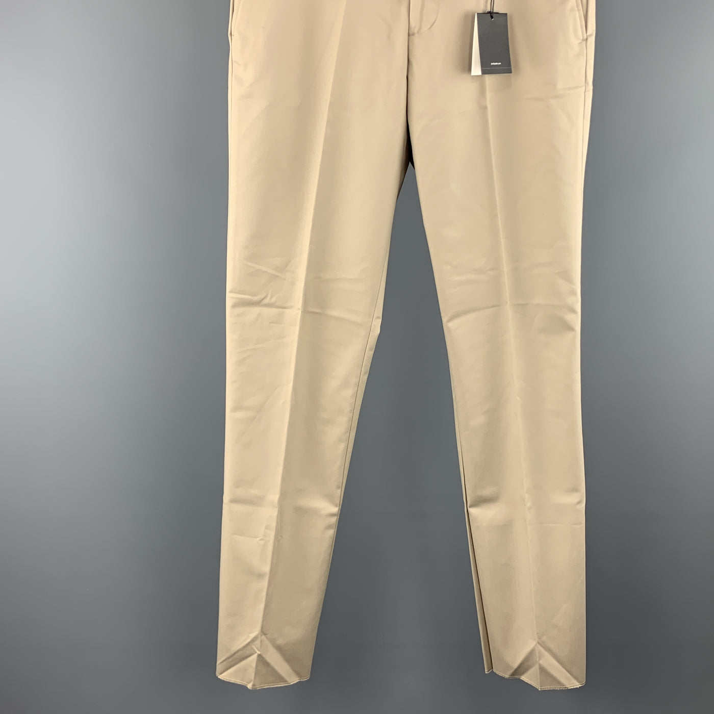 JACK SPADE Size 33 x 34 Khaki Solid Cotton Zip Fly Dress Pants