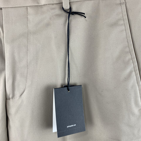 JACK SPADE Size 33 x 34 Khaki Solid Cotton Zip Fly Dress Pants