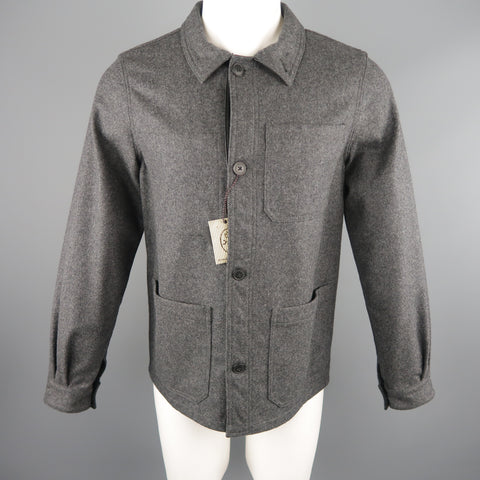 JC de CASTELBAJAC 38 Dark Gray Wool Blend Coat