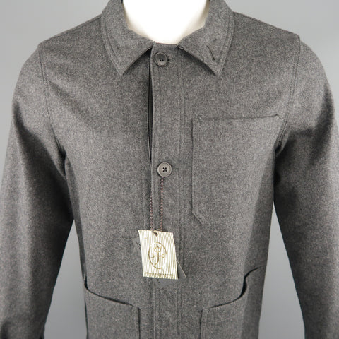 JC de CASTELBAJAC 38 Dark Gray Wool Blend Coat