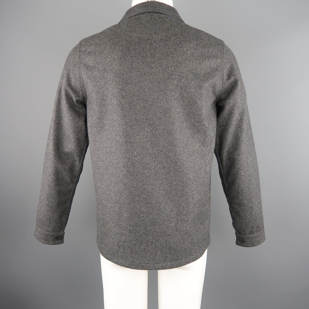 JC de CASTELBAJAC 38 Dark Gray Wool Blend Coat