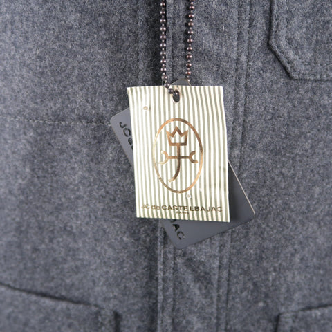 JC de CASTELBAJAC 38 Manteau Laine Mélangée Gris Foncé
