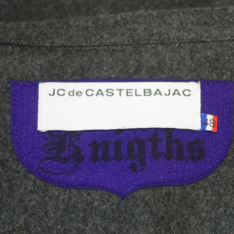 JC de CASTELBAJAC 38 Manteau Laine Mélangée Gris Foncé