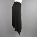 JEAN PAUL GAULTIER Size 10 Black Rayon Asymmetrical Point Hem A Line Skirt JEAN PAUL GAULTIER