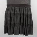 JEAN PAUL GAULTIER Size S Black Mesh Velour Trim Drop Waist Ruffle Skirt JEAN PAUL GAULTIER
