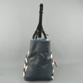 JEROME DREYFUSS x JACQUES Blue Lizard & Printed Ponyhair Tote Handbag JEROME DREYFUSS