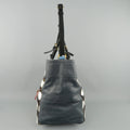JEROME DREYFUSS x JACQUES Blue Lizard & Printed Ponyhair Tote Handbag JEROME DREYFUSS
