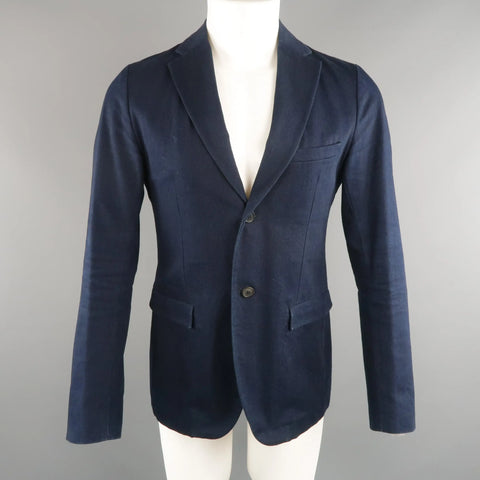 JIL SANDER 38 Indigo Solid Denim Sport Coat Jacket JIL SANDER