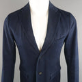 JIL SANDER 38 Indigo Solid Denim Sport Coat Jacket JIL SANDER