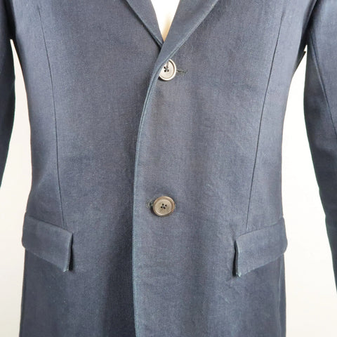 JIL SANDER 38 Indigo Solid Denim Sport Coat Jacket JIL SANDER