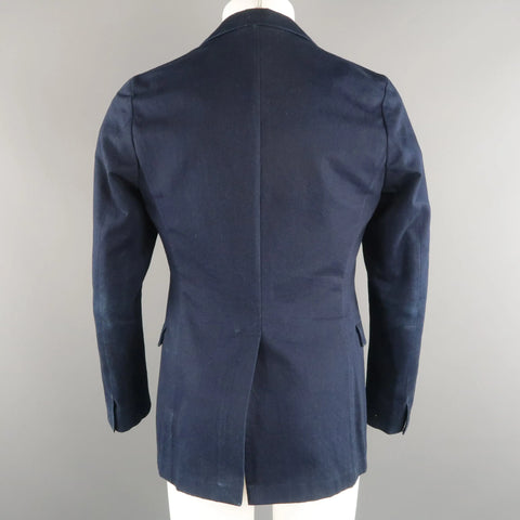 JIL SANDER 38 Indigo Solid Denim Sport Coat Jacket JIL SANDER