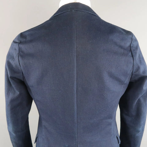 JIL SANDER 38 Indigo Solid Denim Sport Coat Jacket JIL SANDER