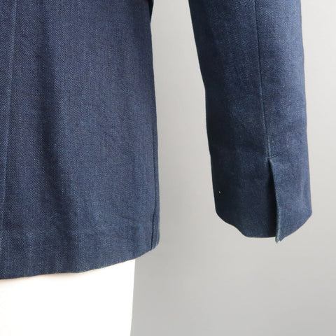 JIL SANDER 38 Indigo Solid Denim Sport Coat Jacket JIL SANDER
