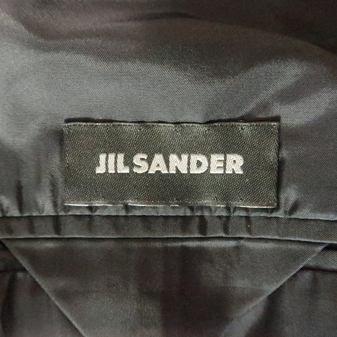 JIL SANDER Chest Size 40 Black Solid Virgin Wool Notch Lapel 36 36 Suit