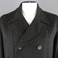 JIL SANDER 42 Charcoal Wool Double Breasted Pea Coat JIL SANDER