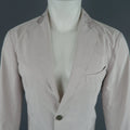JIL SANDER 42 Light Pink & Grey Pinstripe Polyester Taffeta Sport Coat JIL SANDER