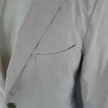 JIL SANDER 42 Light Pink & Grey Pinstripe Polyester Taffeta Sport Coat JIL SANDER