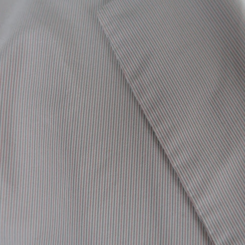 JIL SANDER 42 Light Pink & Grey Pinstripe Polyester Taffeta Sport Coat JIL SANDER