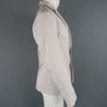 JIL SANDER 42 Light Pink & Grey Pinstripe Polyester Taffeta Sport Coat JIL SANDER
